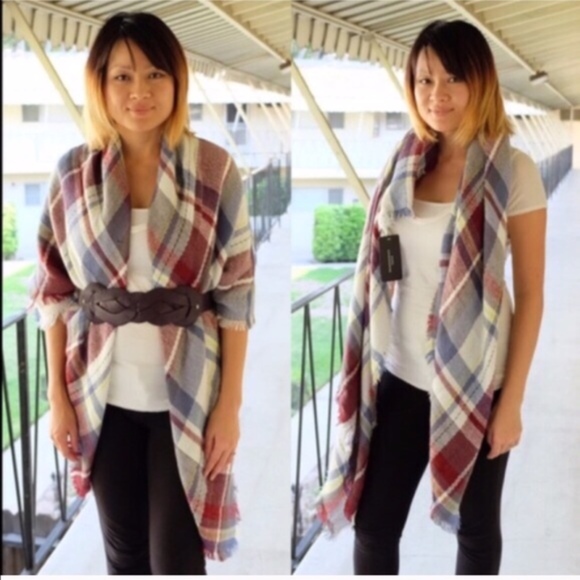 CELINE hello fall scarf - BLUE MIX - Picture 3 of 5